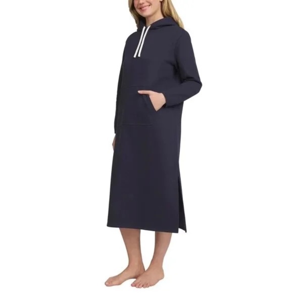 Lands' End Ladies' Hooded Lounger, Navy XL - Picture 1 of 7